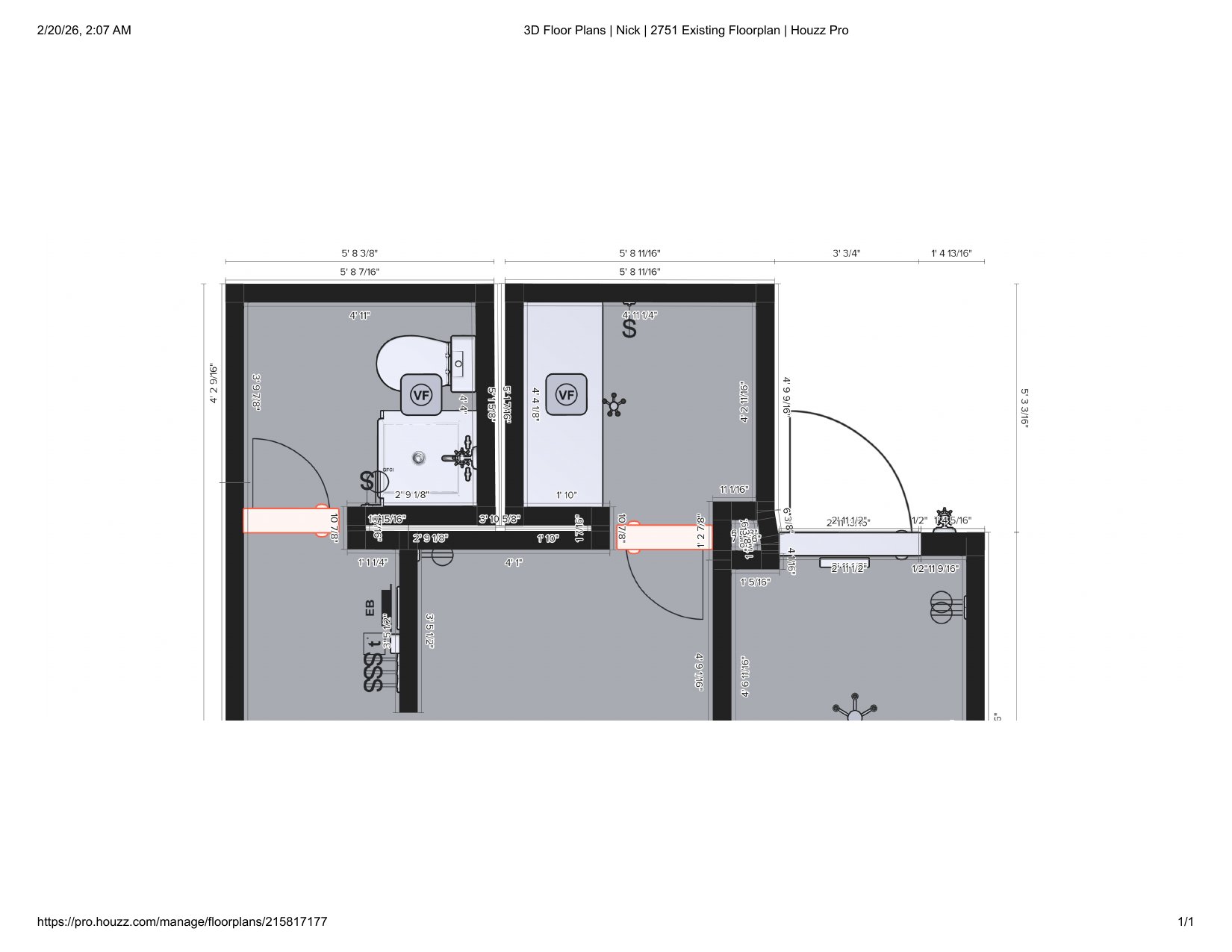 Existing — Bathroom Detail